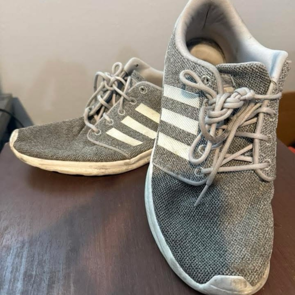 Adidas Classic Gray and White Sneakers